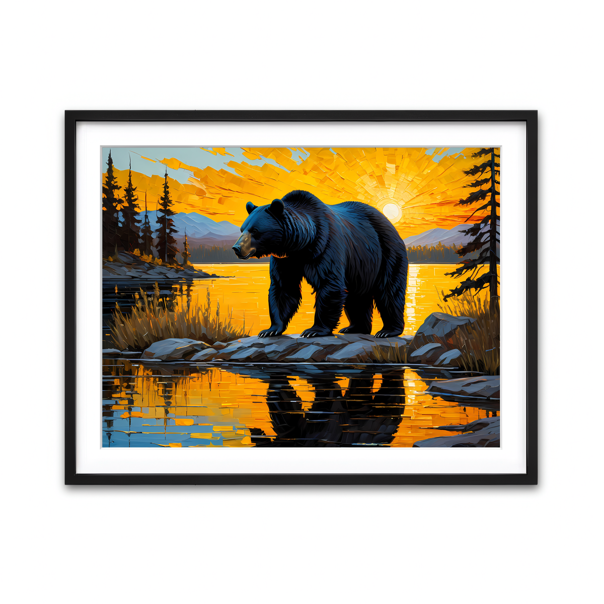 Framed Print 4x3 Black