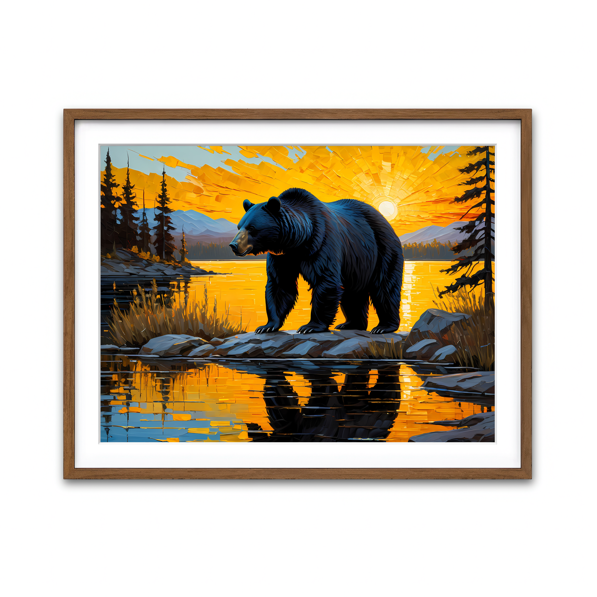 Framed Print 4x3 Walnut