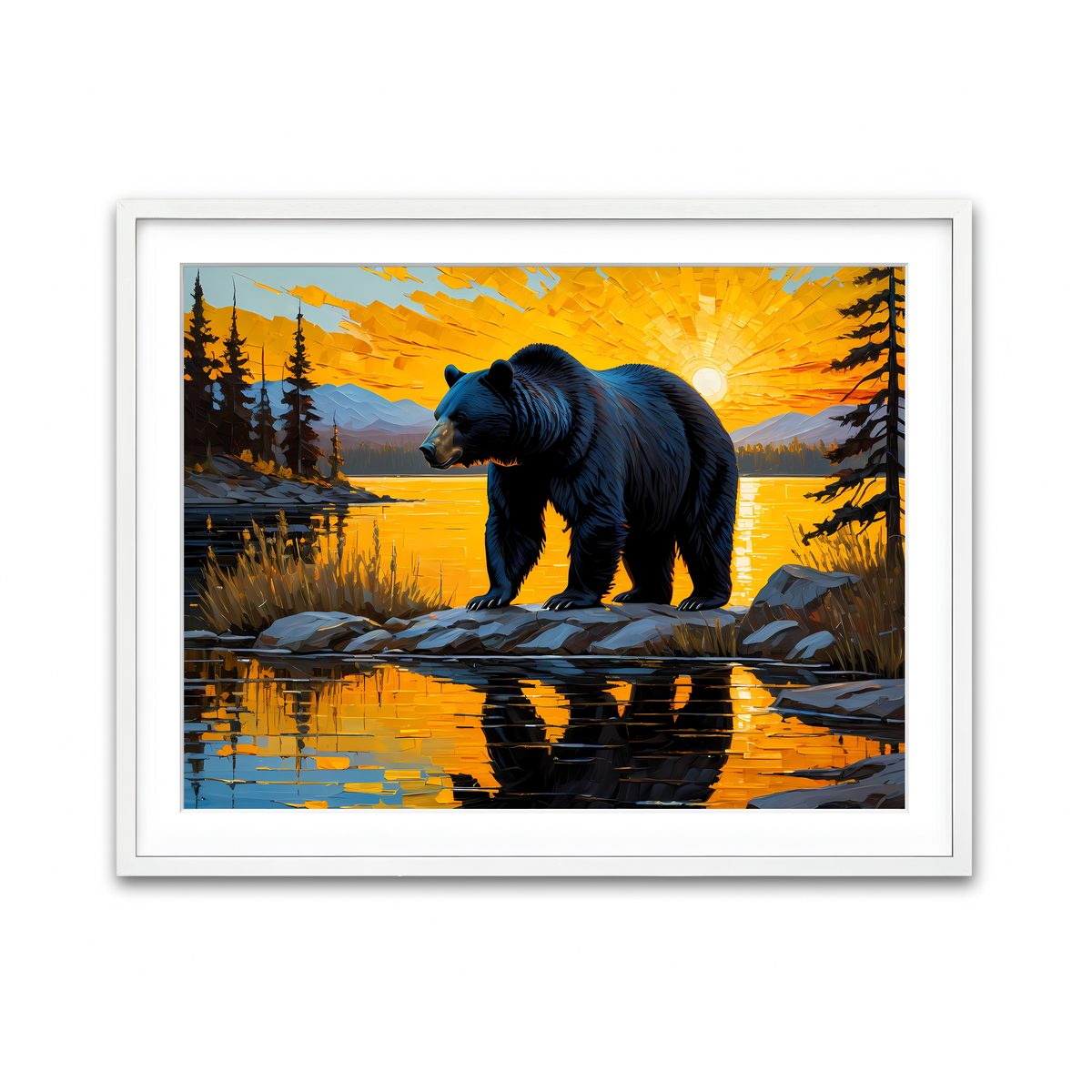 Framed Print 4x3 White