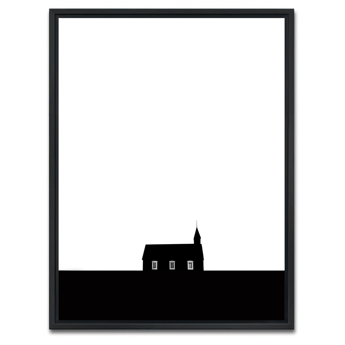 AUTO-MOCKUP WHITE | Black Church of Budir | 1 Piece | Black Framed Canvas | group=3x4