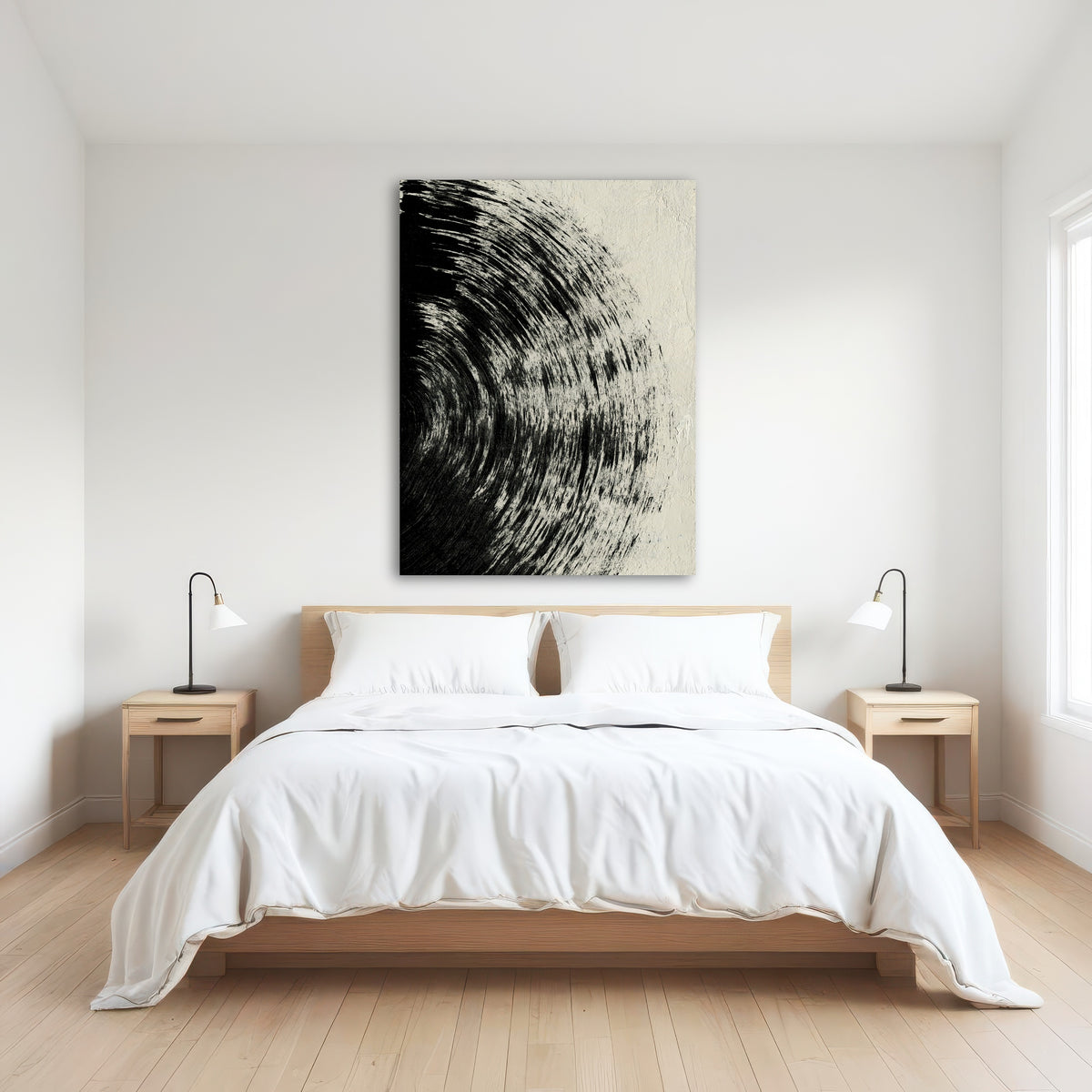 AUTO-MOCKUP ROOM | Black Circle Abstract