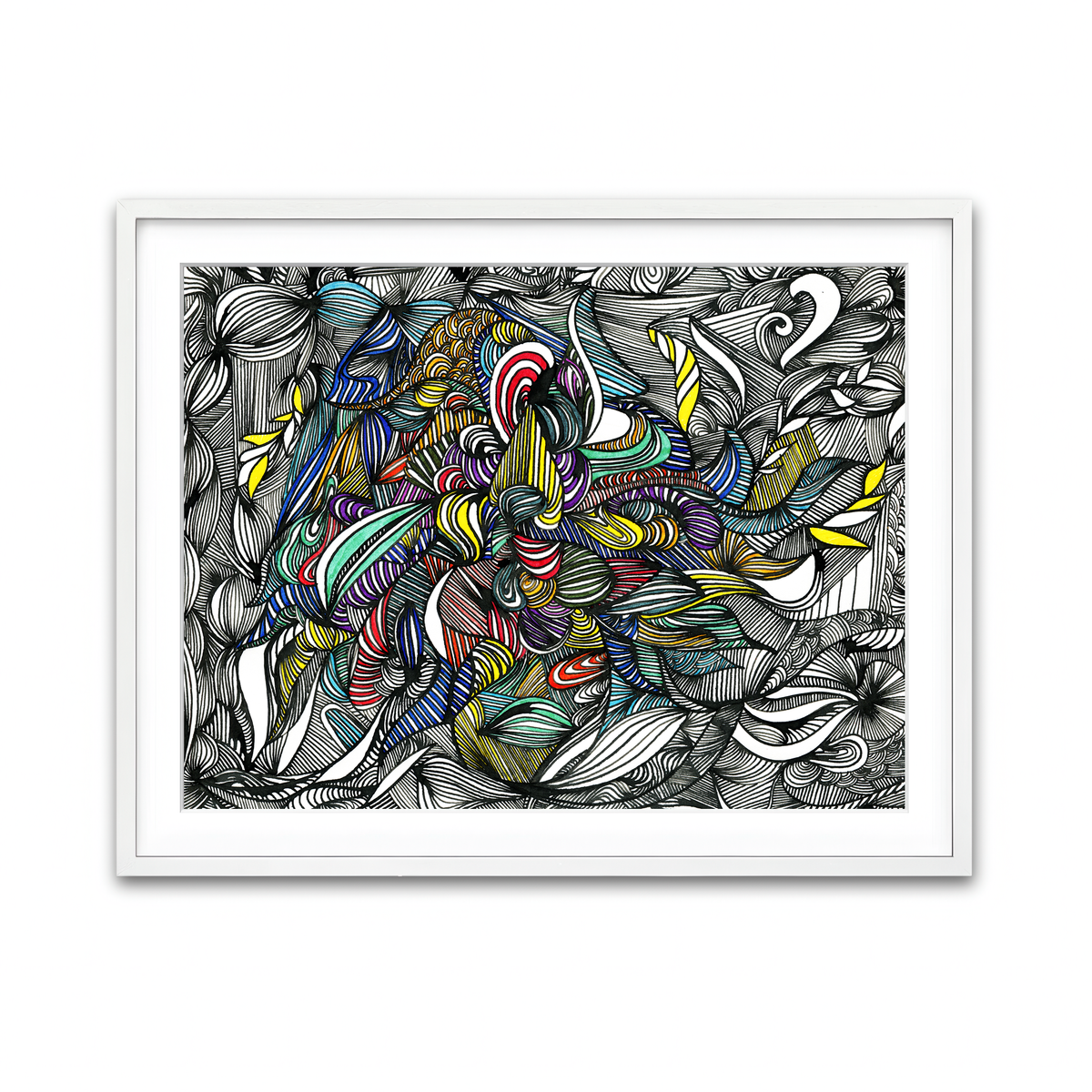 Framed Print 4x3 White