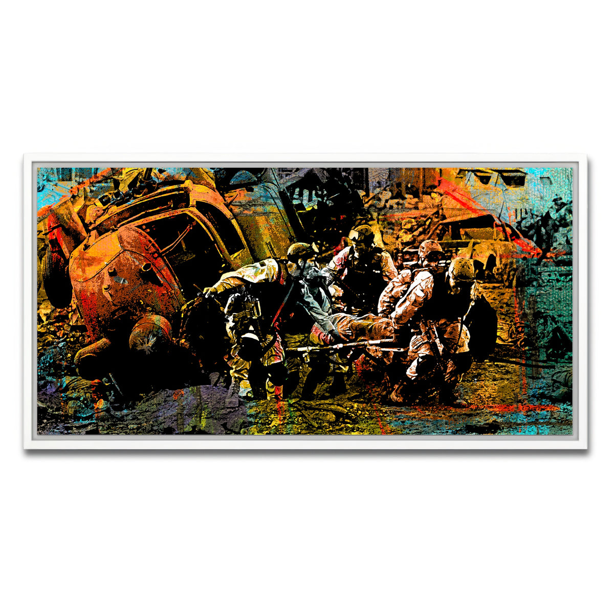 AUTO-MOCKUP WHITE | Black Hawk Down | 1 Piece | White Framed Canvas | group=2x1