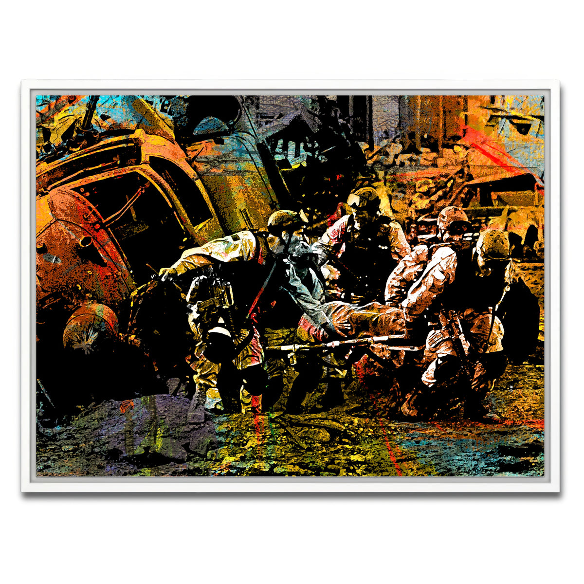 AUTO-MOCKUP WHITE | Black Hawk Down | 1 Piece | White Framed Canvas | group=4x3