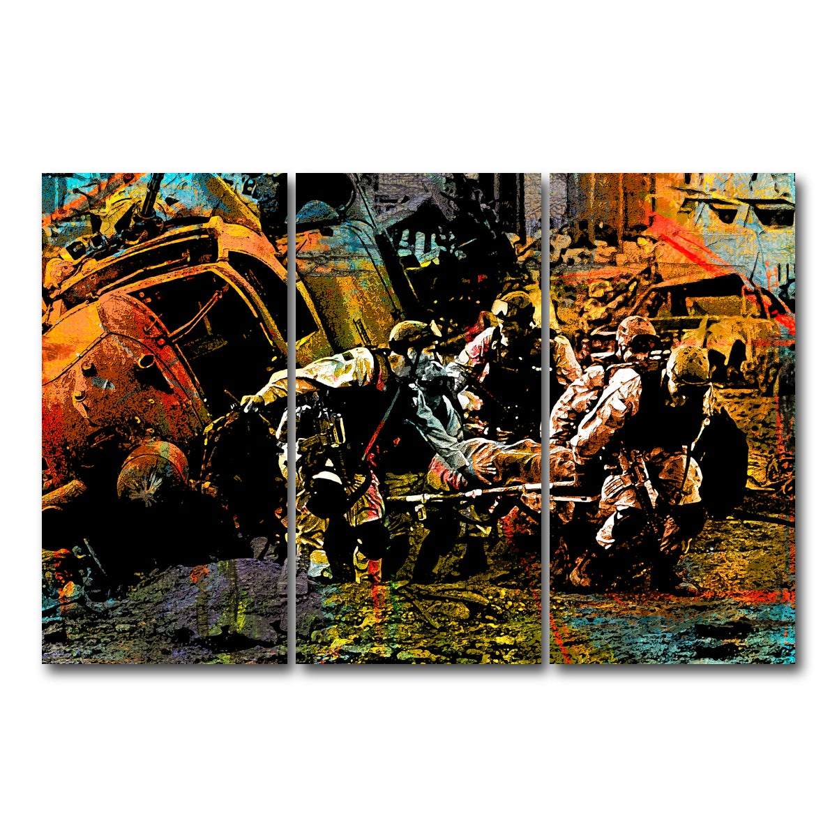 AUTO-MOCKUP WHITE | Black Hawk Down | 3 Piece | Gallery Wrap Canvas | group=12x24