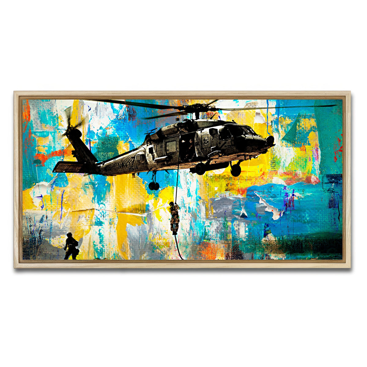 AUTO-MOCKUP WHITE | Black Hawk | 1 Piece | Natural Framed Canvas | group=2x1