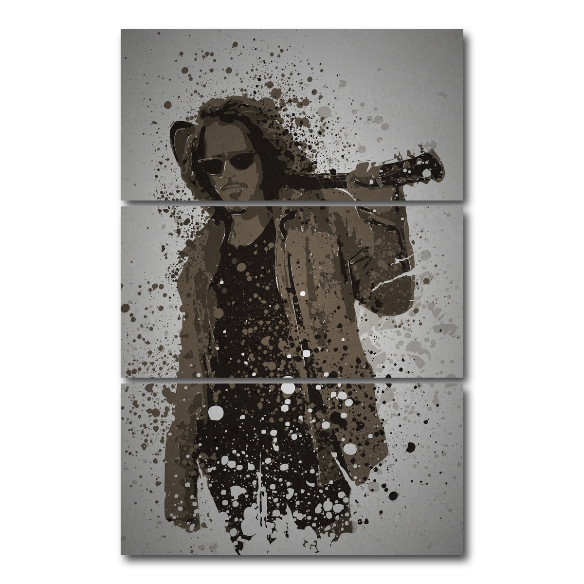 AUTO-MOCKUP WHITE | Black Hole Sun | 3 Piece | Gallery Wrap Canvas | group=12x24_stacked