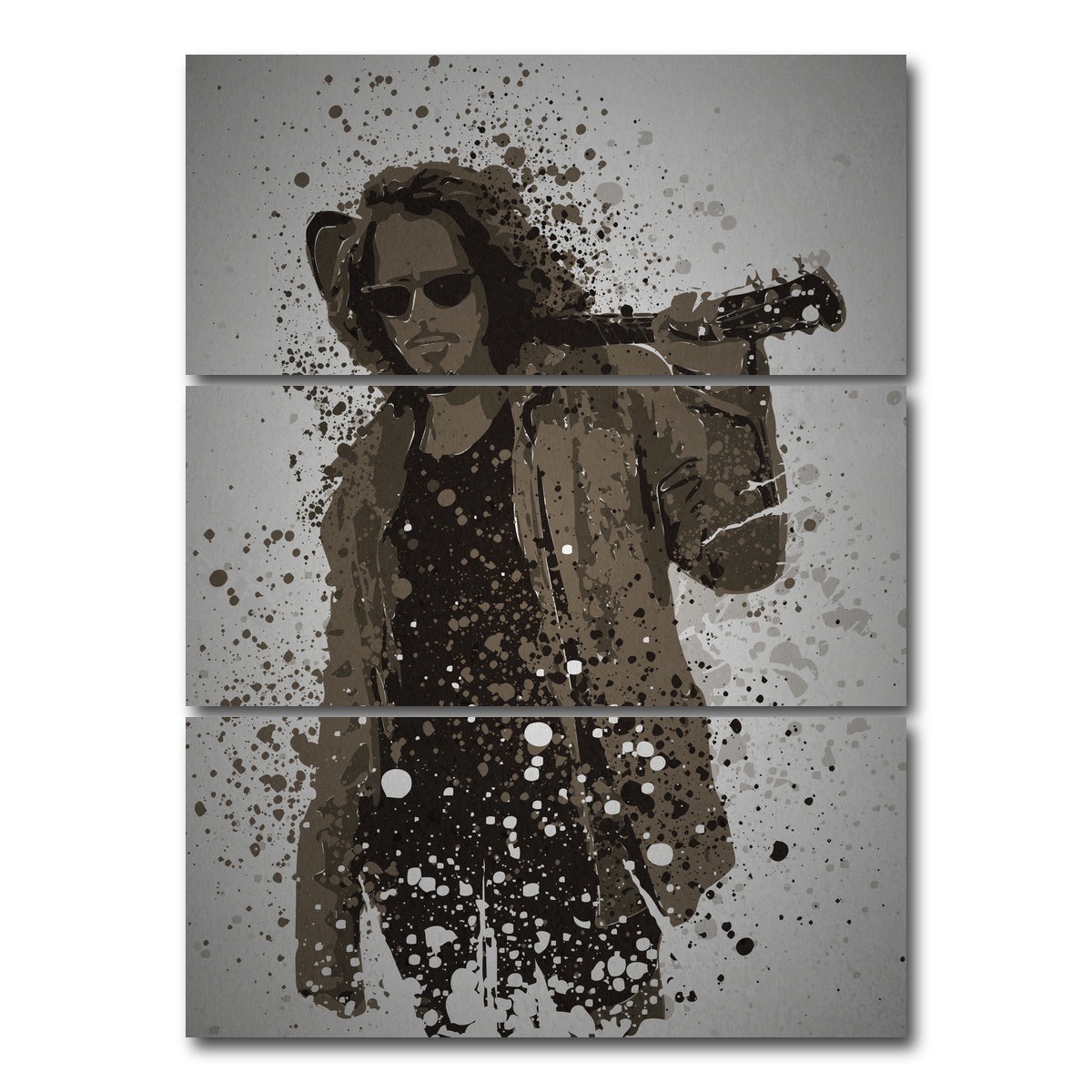 AUTO-MOCKUP WHITE | Black Hole Sun | 3 Piece | Gallery Wrap Canvas | group=8x18_stacked