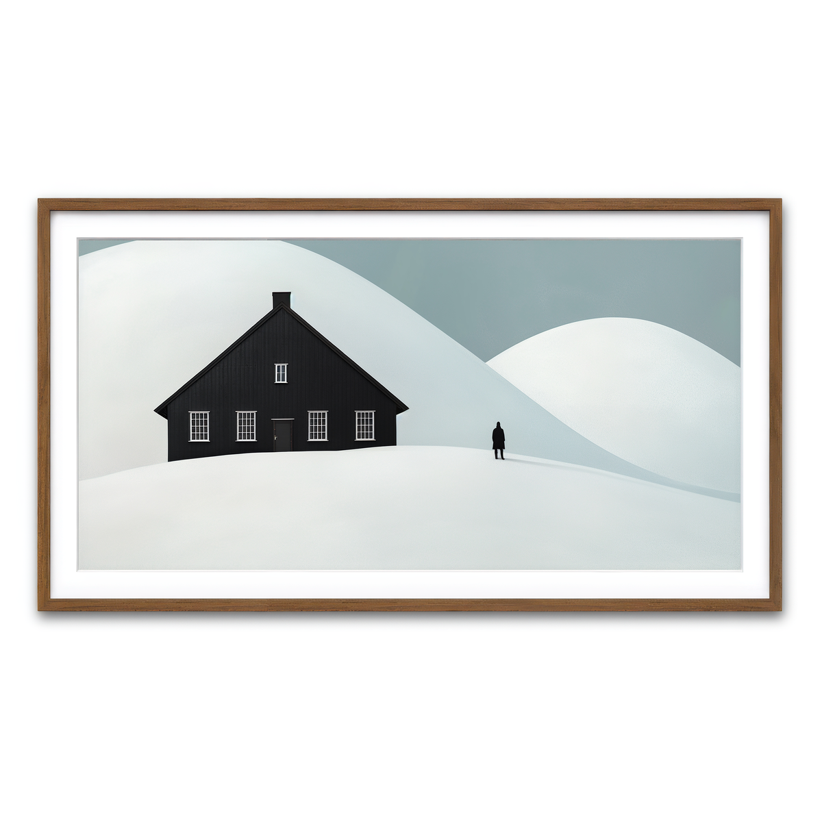 Framed Print 2x1 Walnut