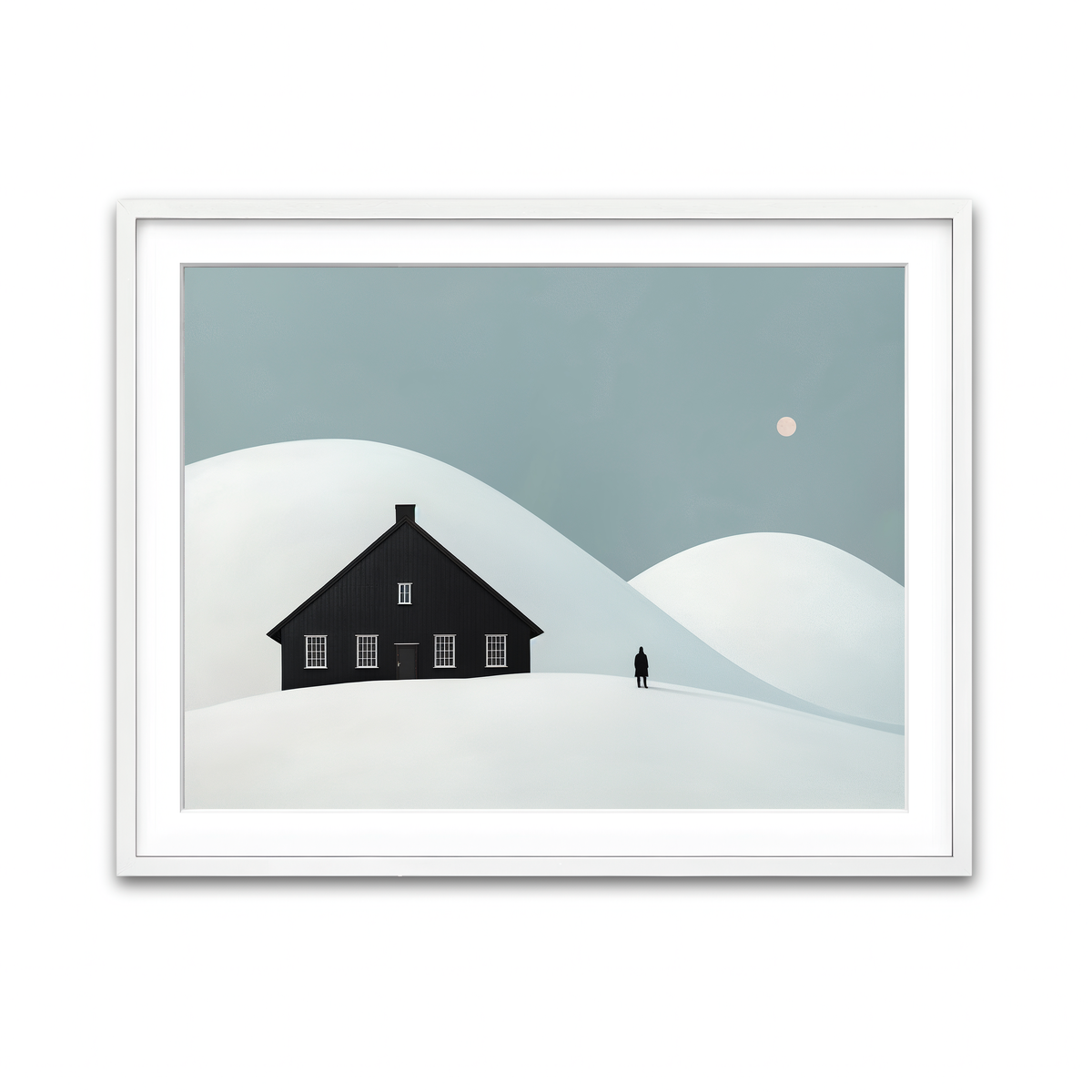 Framed Print 4x3 White