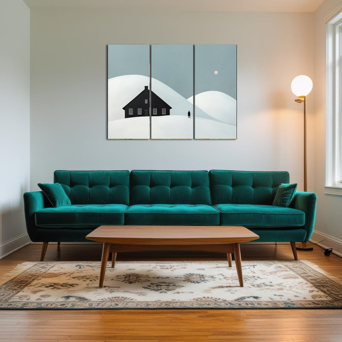 AUTO-MOCKUP ROOM | Black House in Snow