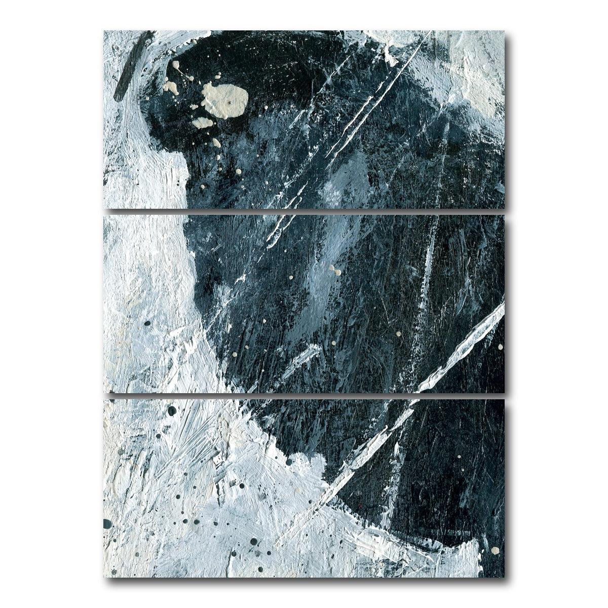 AUTO-MOCKUP WHITE | Black Ice | 3 Piece | Gallery Wrap Canvas | group=8x18_stacked