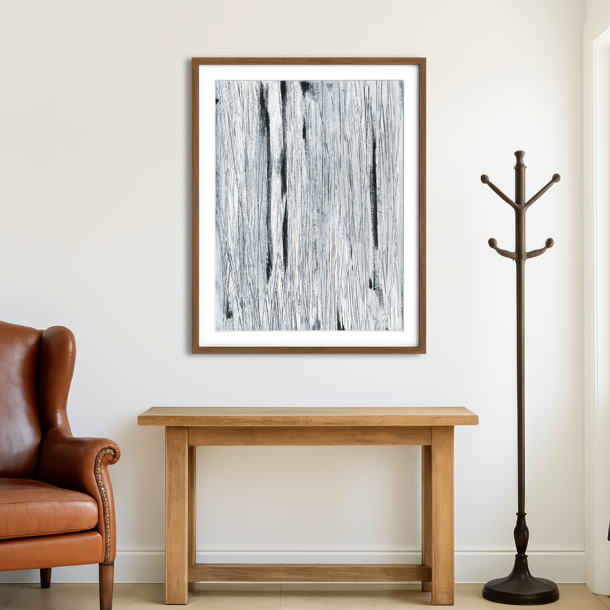 AUTO-MOCKUP ROOM | Black Lines Abstract Wall Art