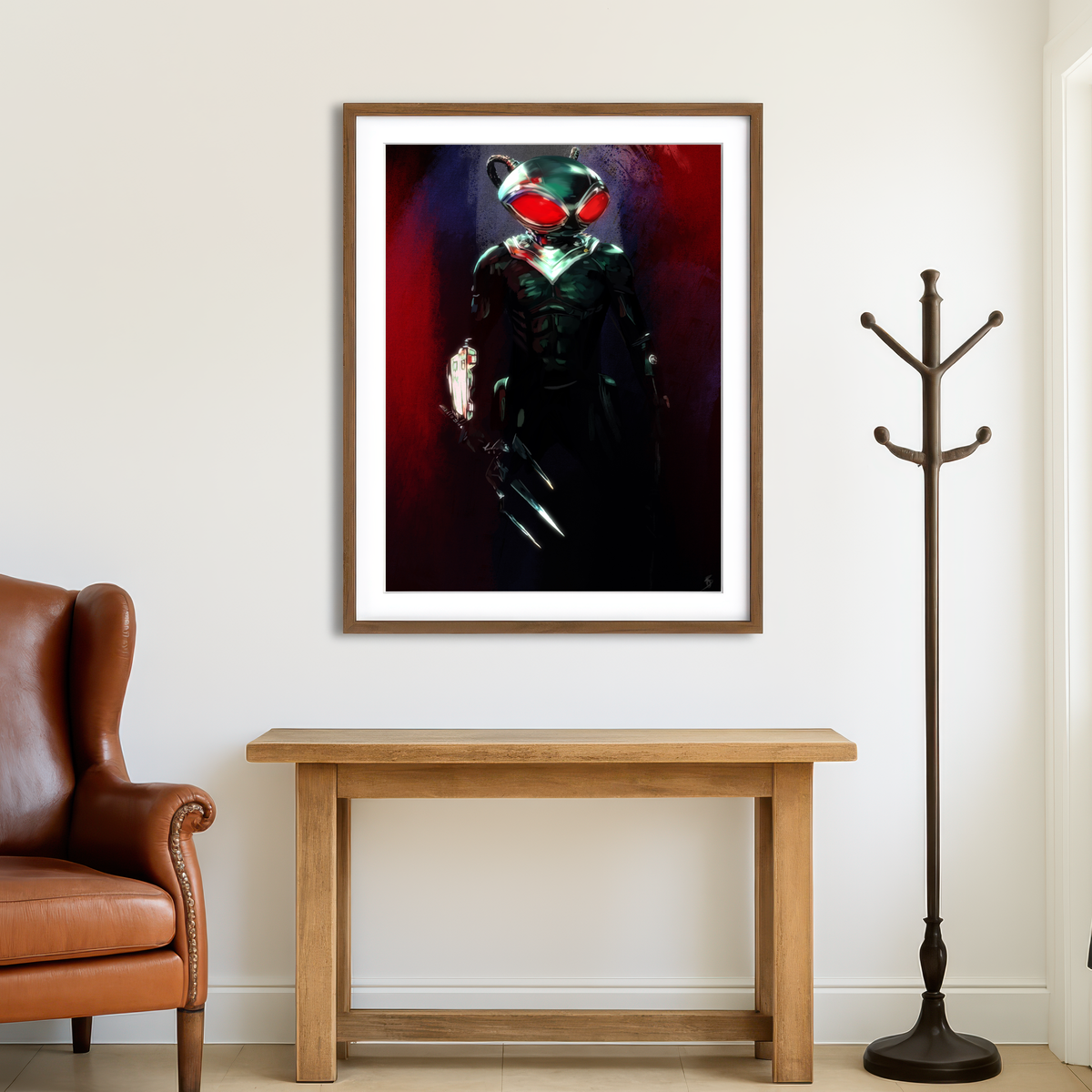 AUTO-MOCKUP ROOM | Black Manta Wall Art