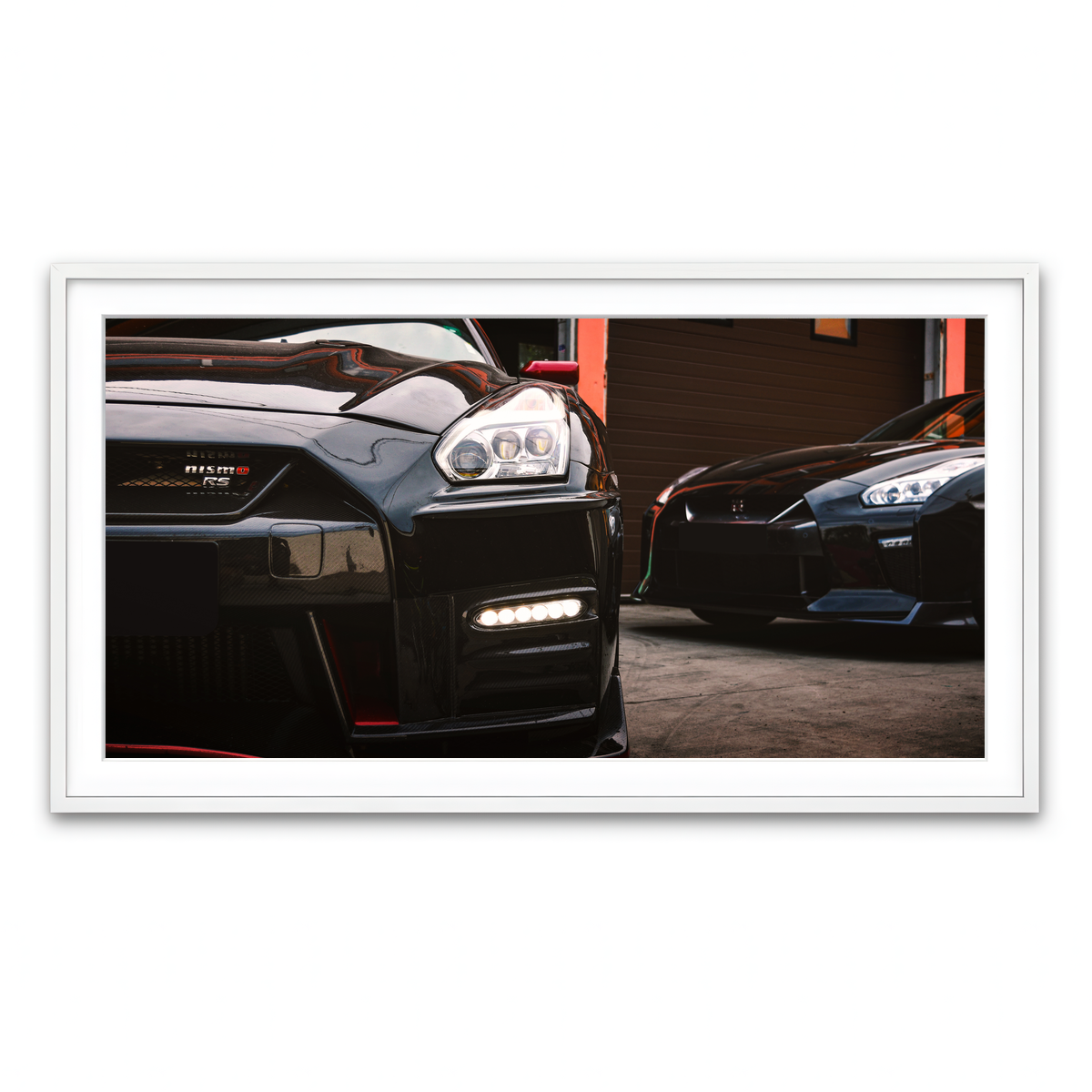 Framed Print 2x1 White