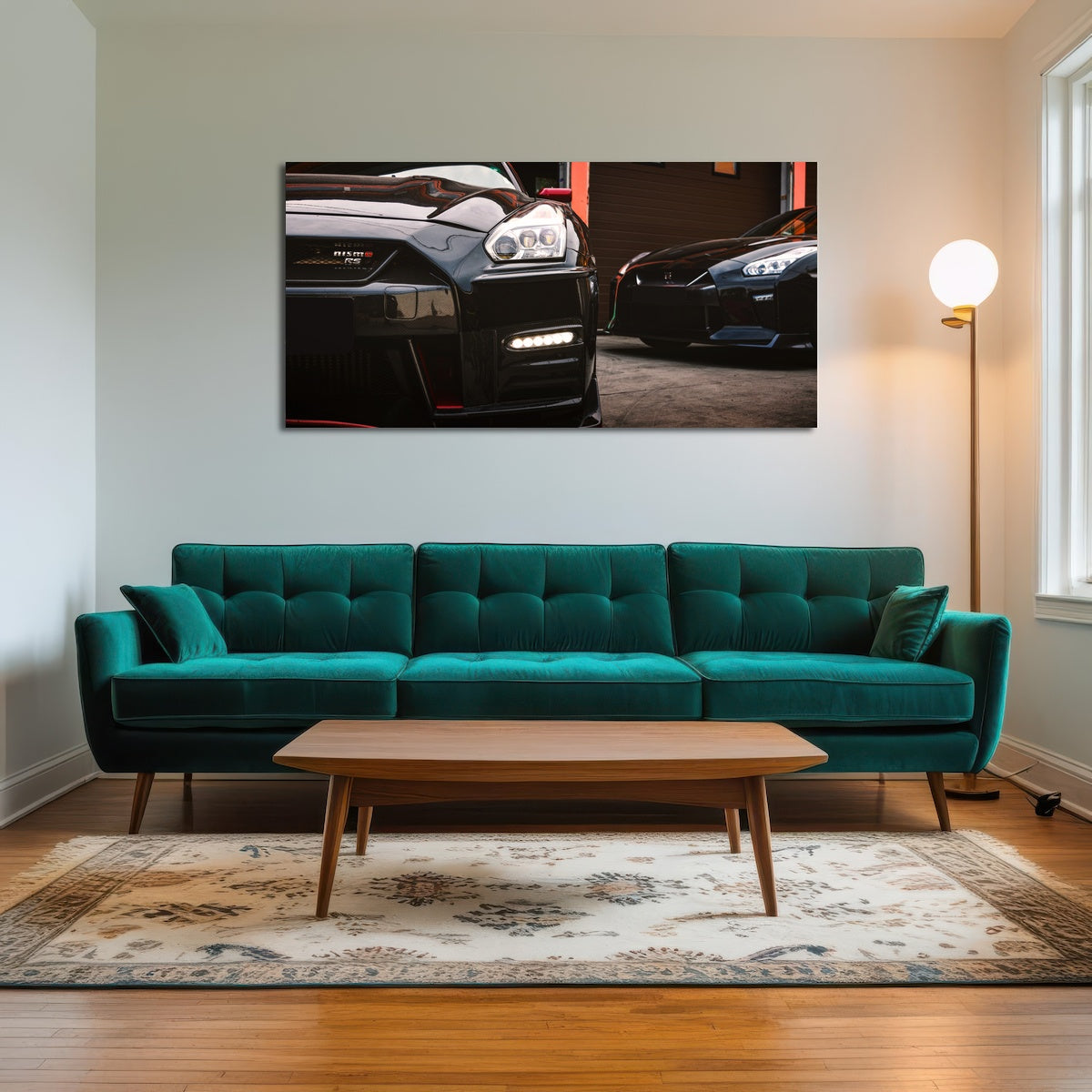 AUTO-MOCKUP ROOM | Black Nissan GTR