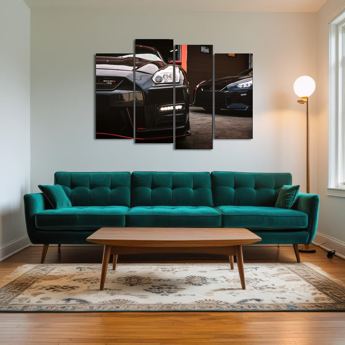 AUTO-MOCKUP ROOM | Black Nissan GTR