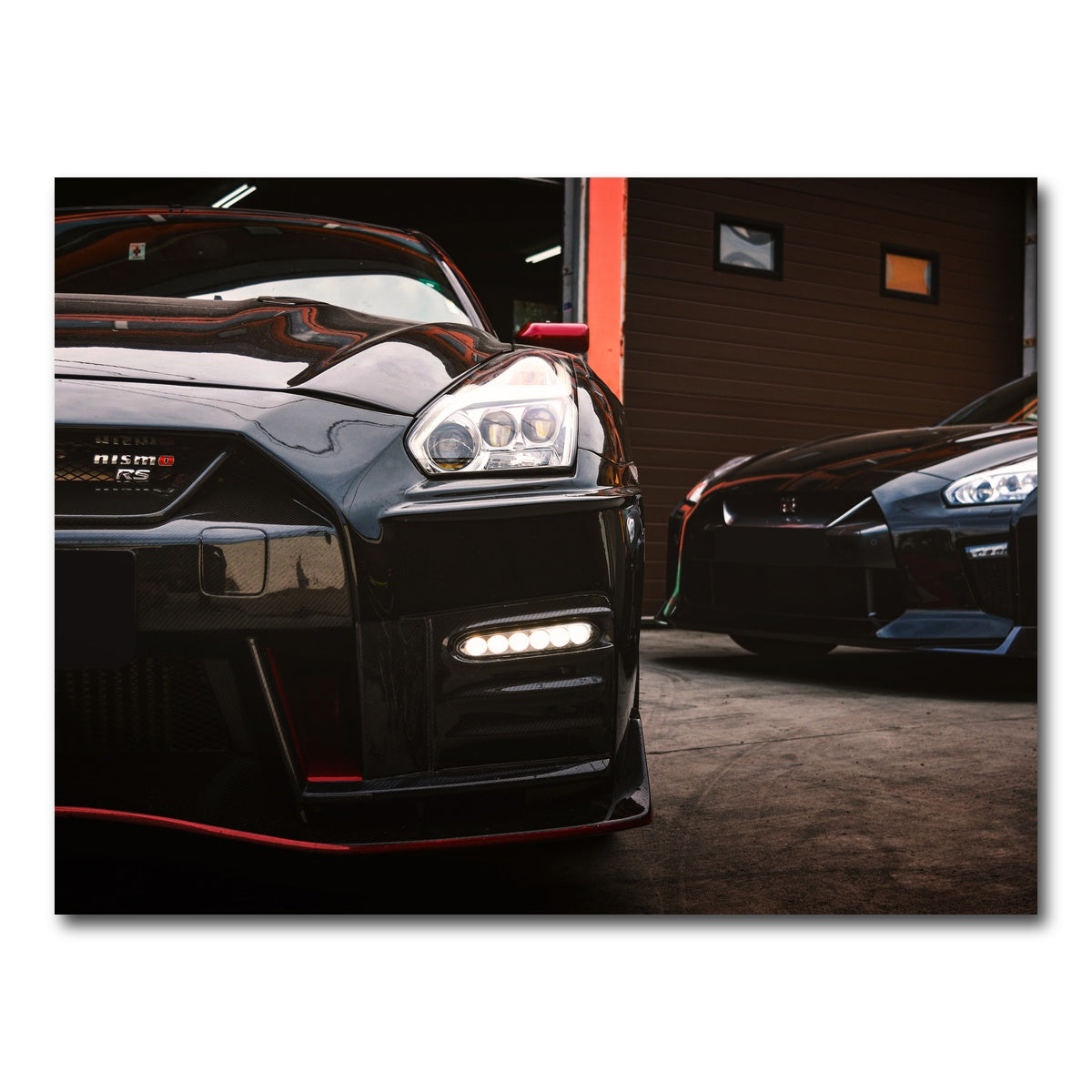 AUTO-MOCKUP WHITE | Black Nissan GTR | 1 Piece | Gallery Wrap Canvas | group=4x3