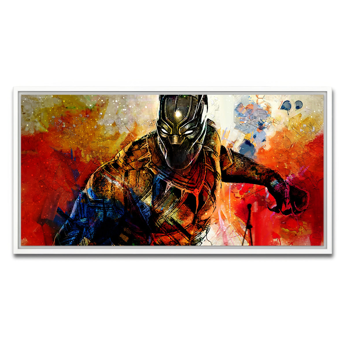 AUTO-MOCKUP WHITE | Black Panther | 1 Piece | White Framed Canvas | group=2x1