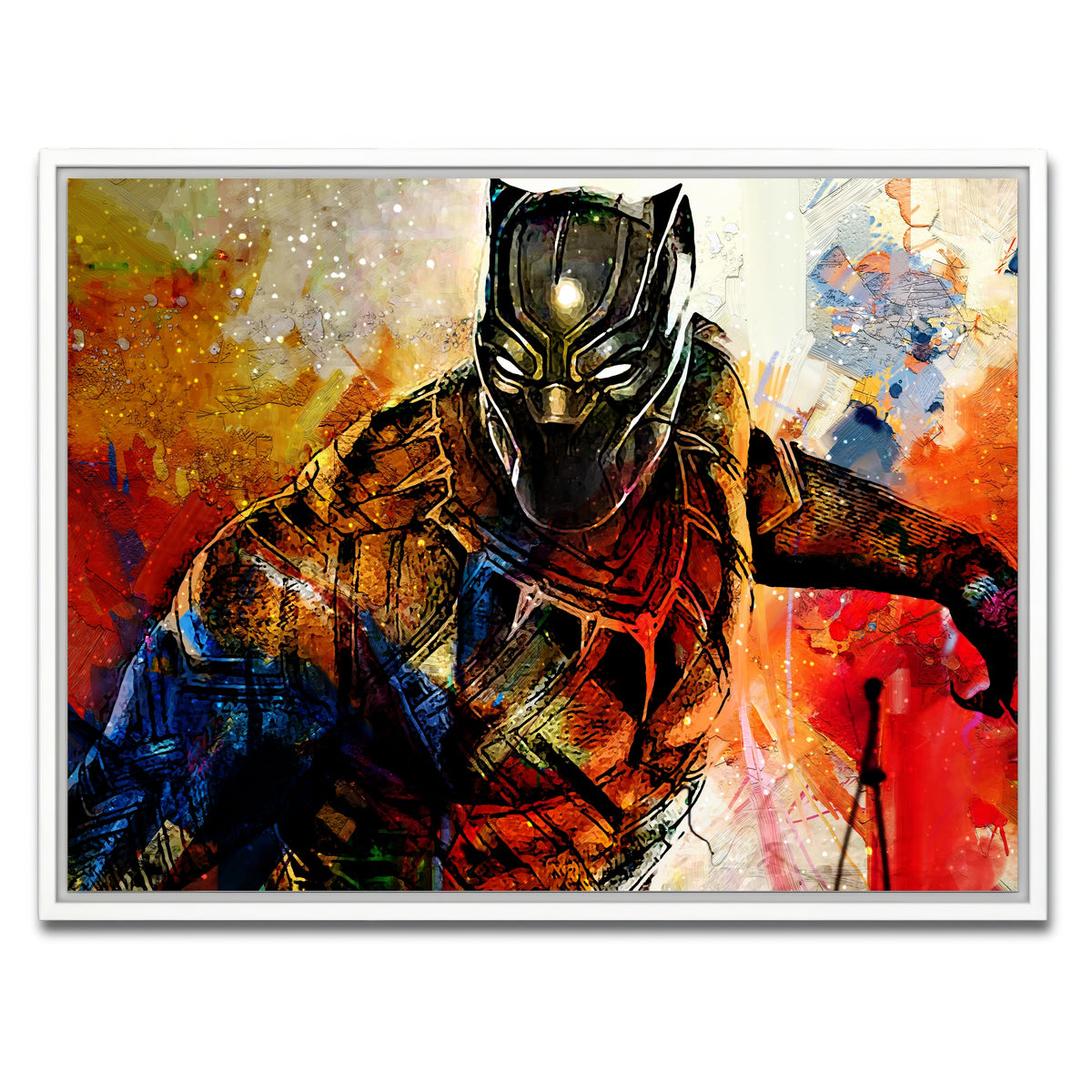 AUTO-MOCKUP WHITE | Black Panther | 1 Piece | White Framed Canvas | group=4x3