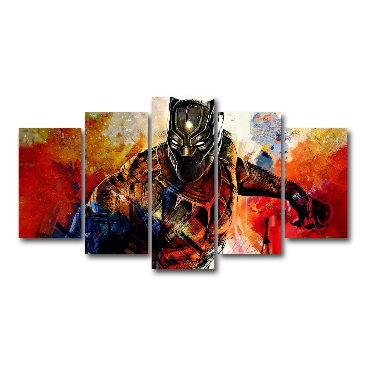 AUTO-MOCKUP WHITE | Black Panther | 5 Piece | Gallery Wrap Canvas | group=5_normal