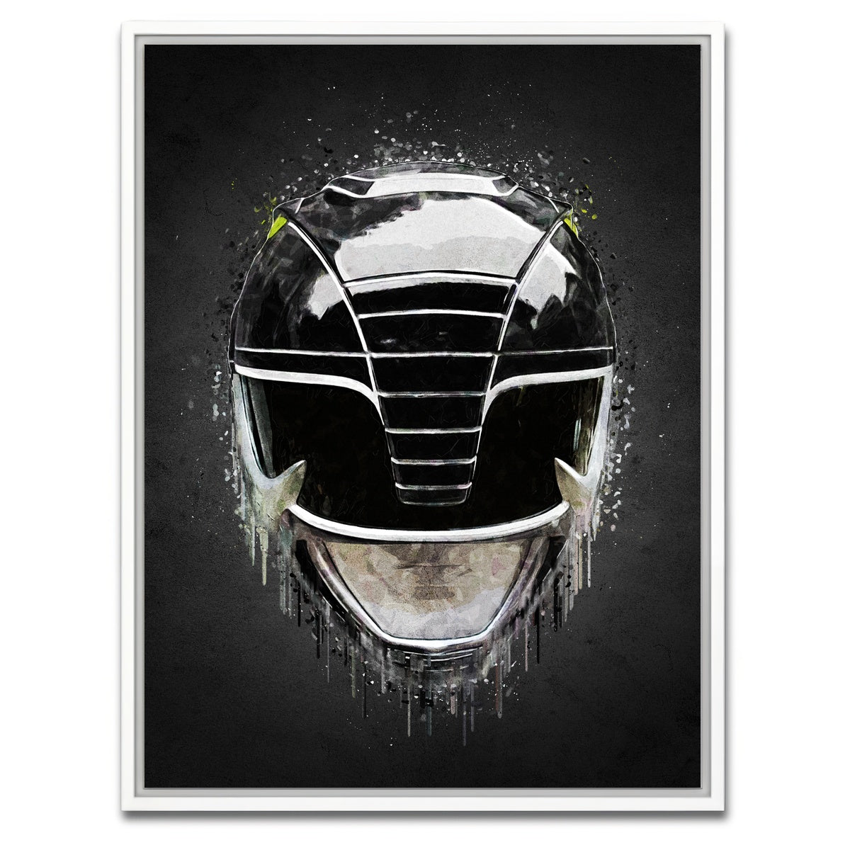 AUTO-MOCKUP WHITE | Black Ranger Portrait | 1 Piece | White Framed Canvas | group=3x4