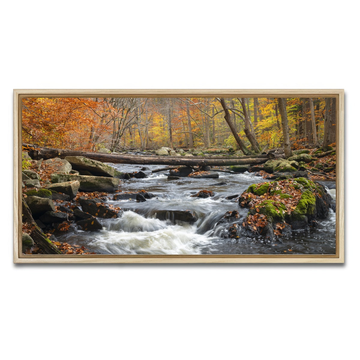 AUTO-MOCKUP WHITE | Black River Catskills NY | 1 Piece | Natural Framed Canvas | group=2x1
