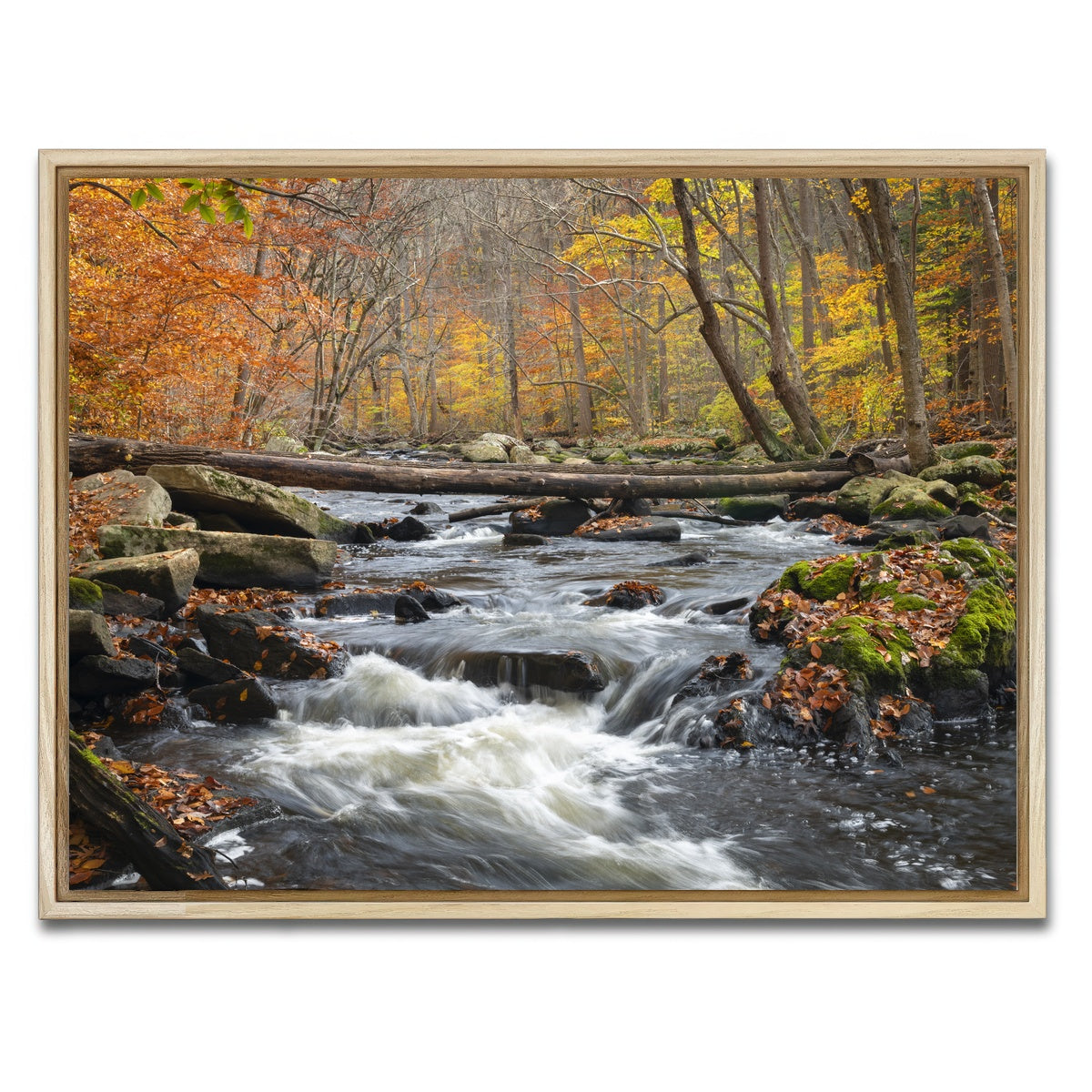 AUTO-MOCKUP WHITE | Black River Catskills NY | 1 Piece | Natural Framed Canvas | group=4x3
