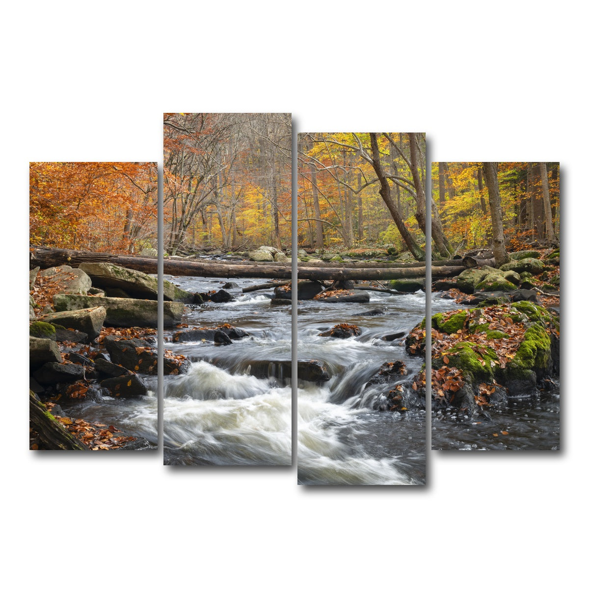 AUTO-MOCKUP WHITE | Black River Catskills NY | 4 Piece | Gallery Wrap Canvas | group=4_normal