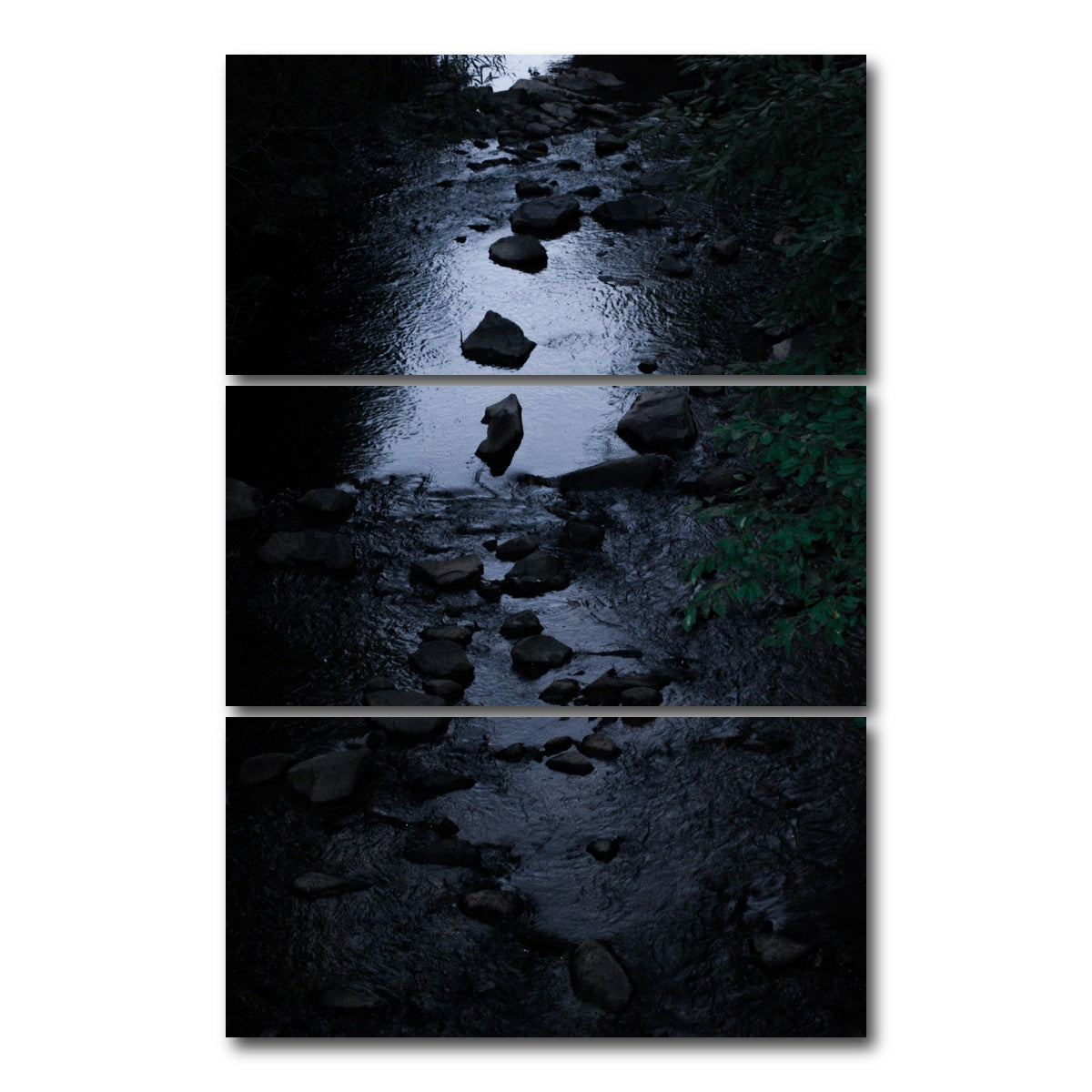 AUTO-MOCKUP WHITE | Black River | 3 Piece | Gallery Wrap Canvas | group=12x24_stacked