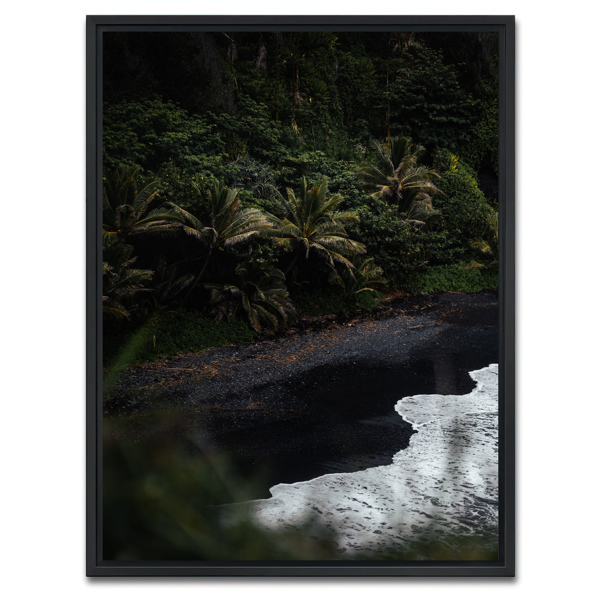 AUTO-MOCKUP WHITE | Black Sand Palms | 1 Piece | Black Framed Canvas | group=3x4