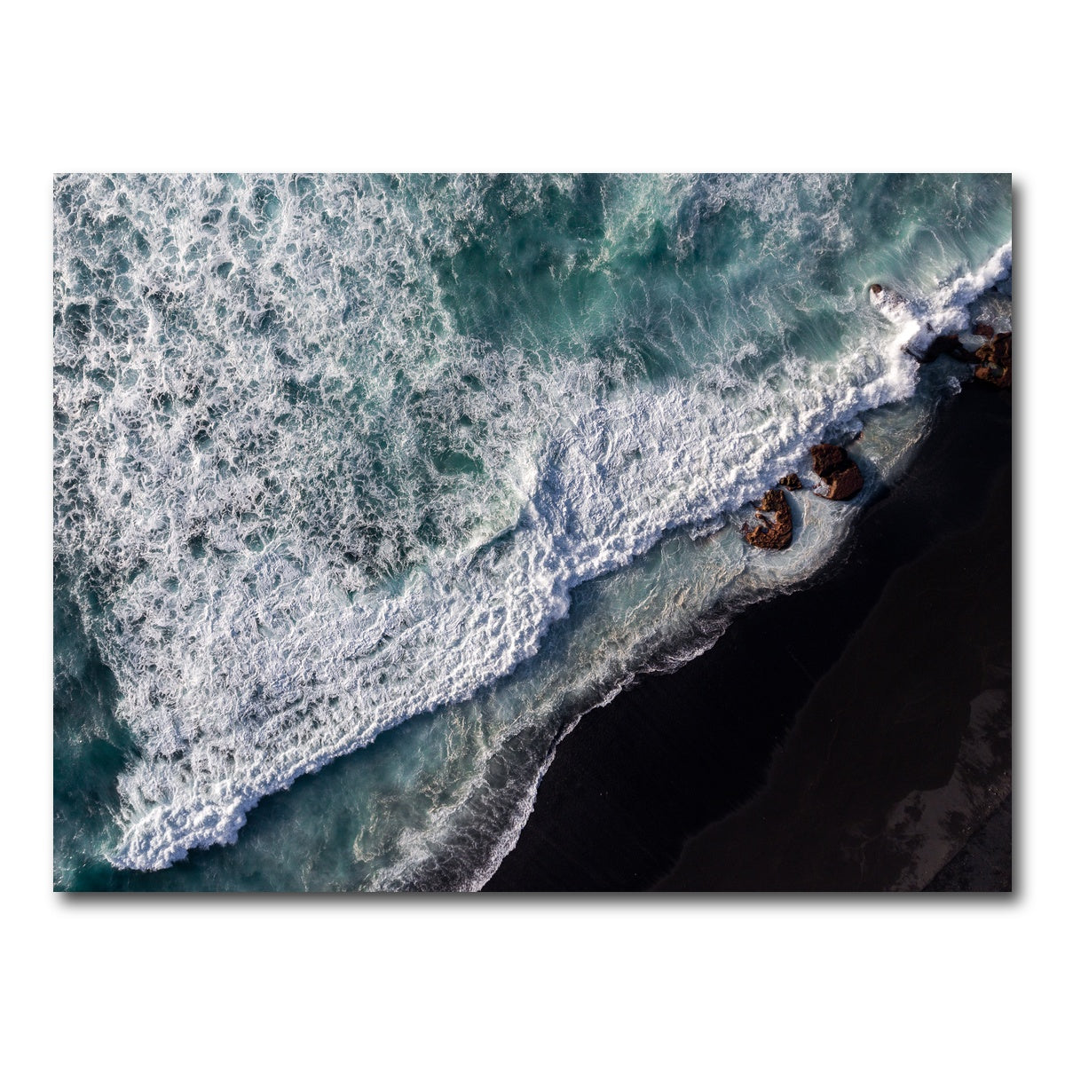 AUTO-MOCKUP WHITE | Black Sand Wave | 1 Piece | Gallery Wrap Canvas | group=4x3