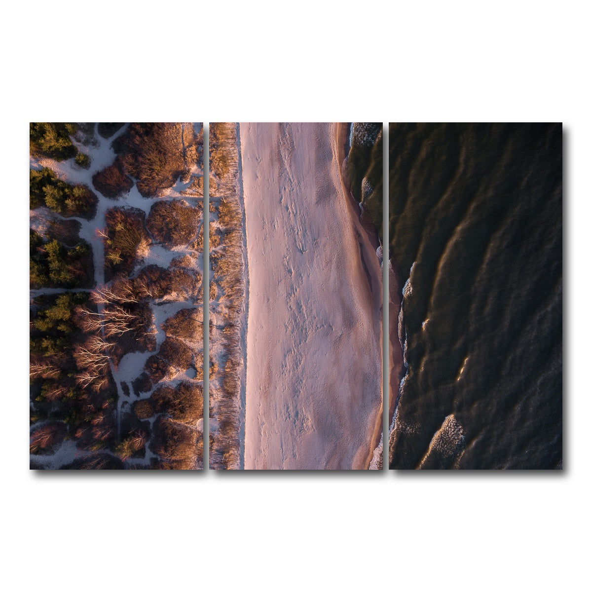 AUTO-MOCKUP WHITE | Black Sea | 3 Piece | Gallery Wrap Canvas | group=12x24