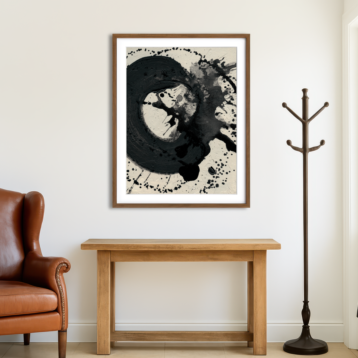 AUTO-MOCKUP ROOM | Black Spatter Wall Art