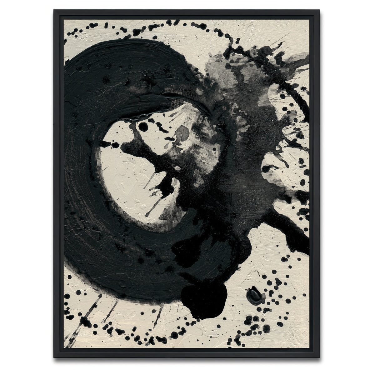 AUTO-MOCKUP WHITE | Black Spatter | 1 Piece | Black Framed Canvas | group=3x4