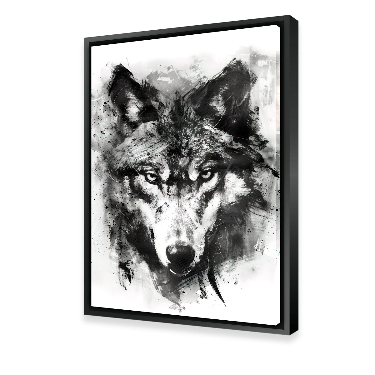 Black & White Wolf Wall Art