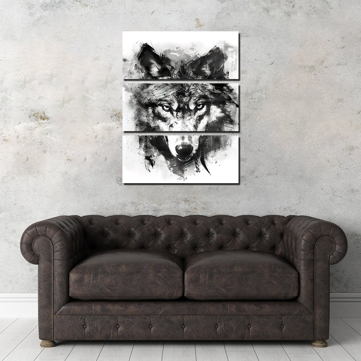 Black & White Wolf Wall Art