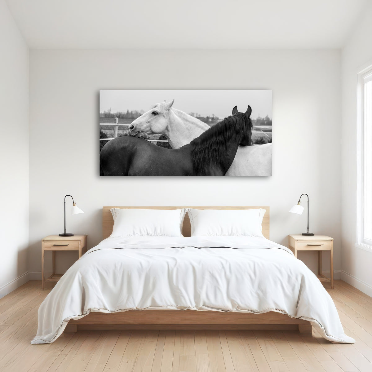 AUTO-MOCKUP ROOM | Black & White Horses