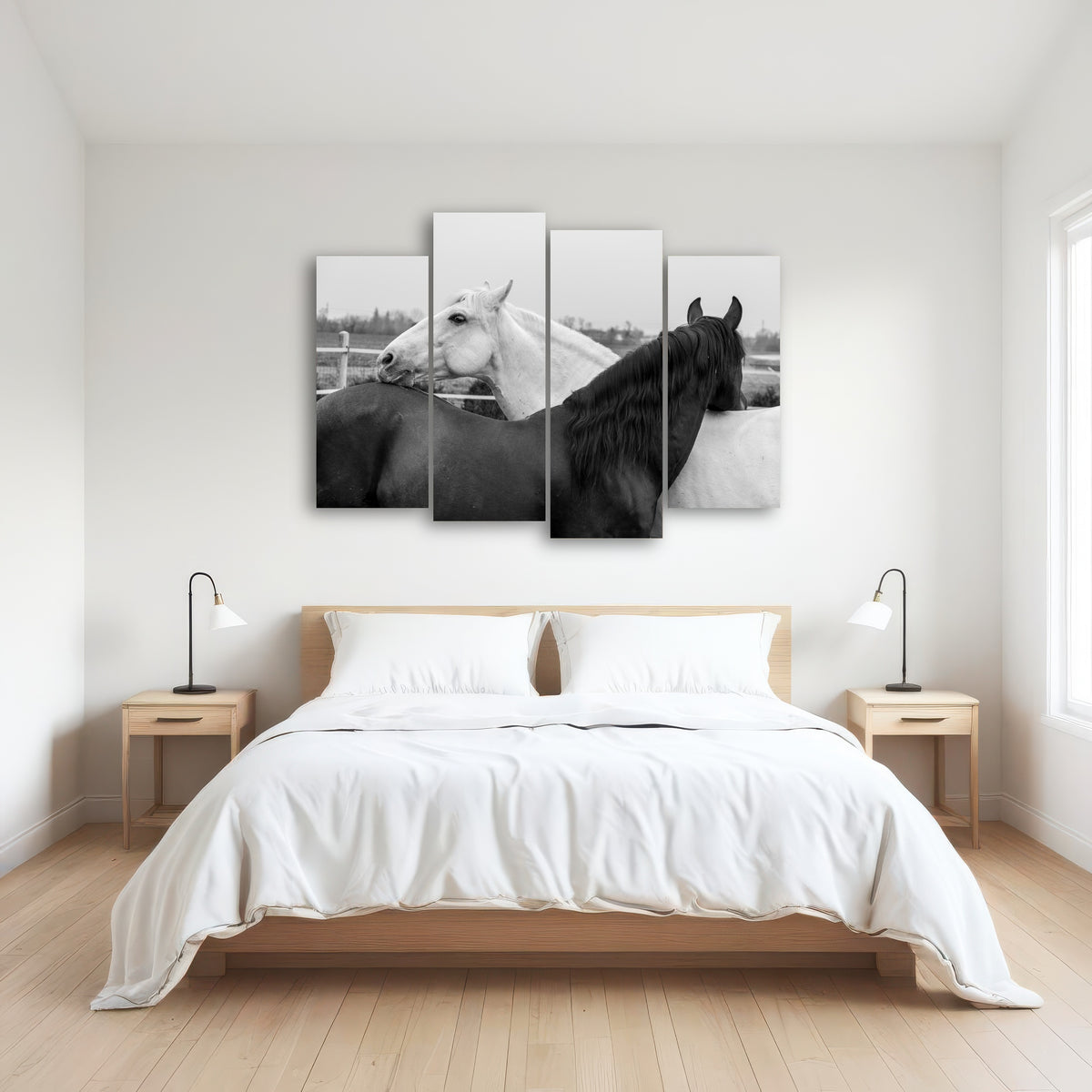 AUTO-MOCKUP ROOM | Black & White Horses
