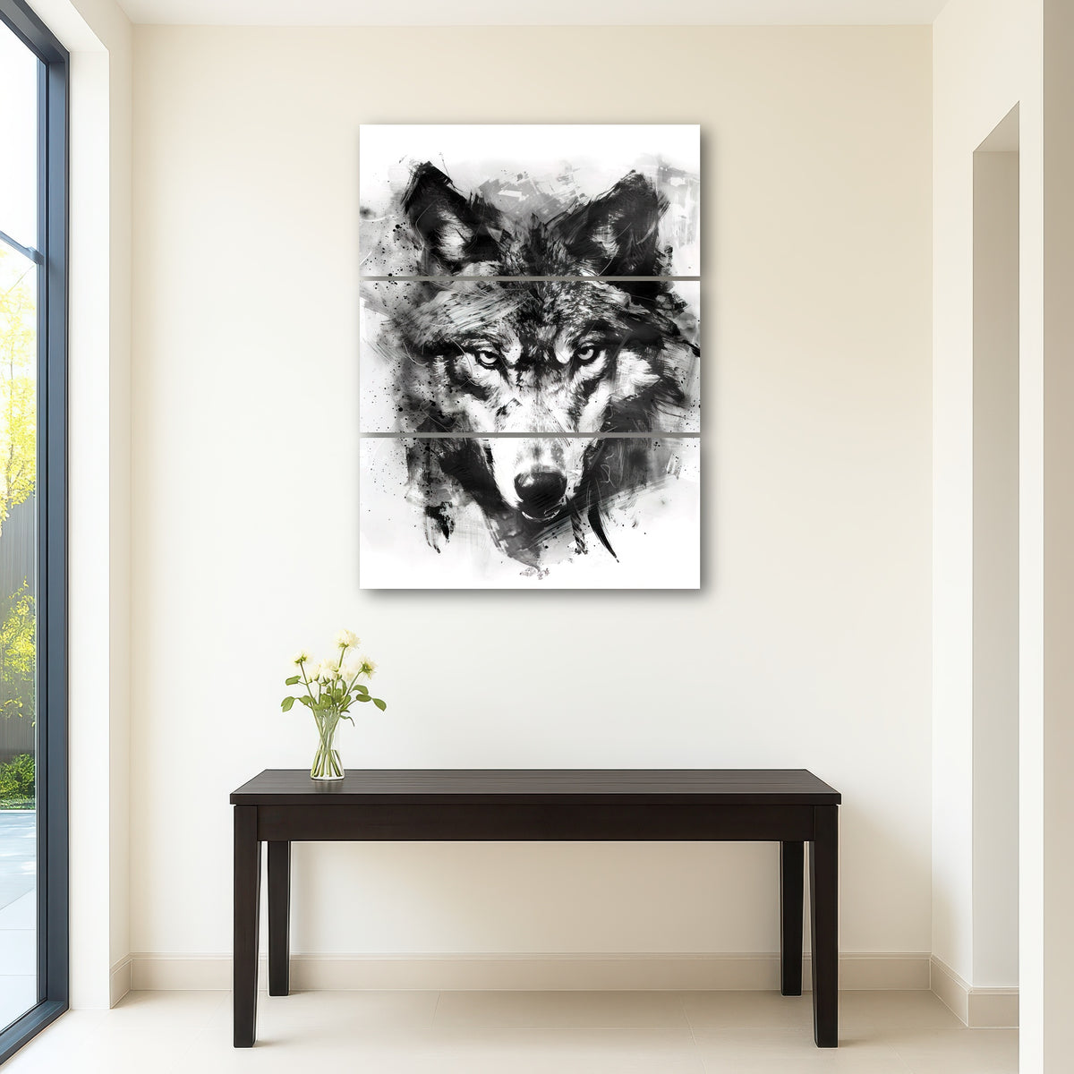 AUTO-MOCKUP ROOM | Black & White Wolf