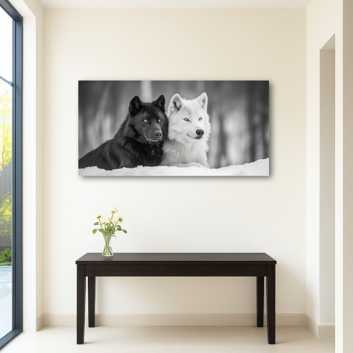 AUTO-MOCKUP ROOM | Black & White Wolves