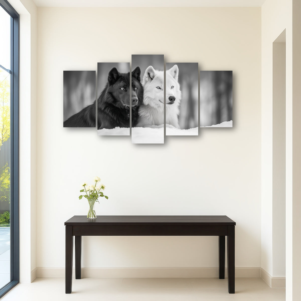 AUTO-MOCKUP ROOM | Black & White Wolves