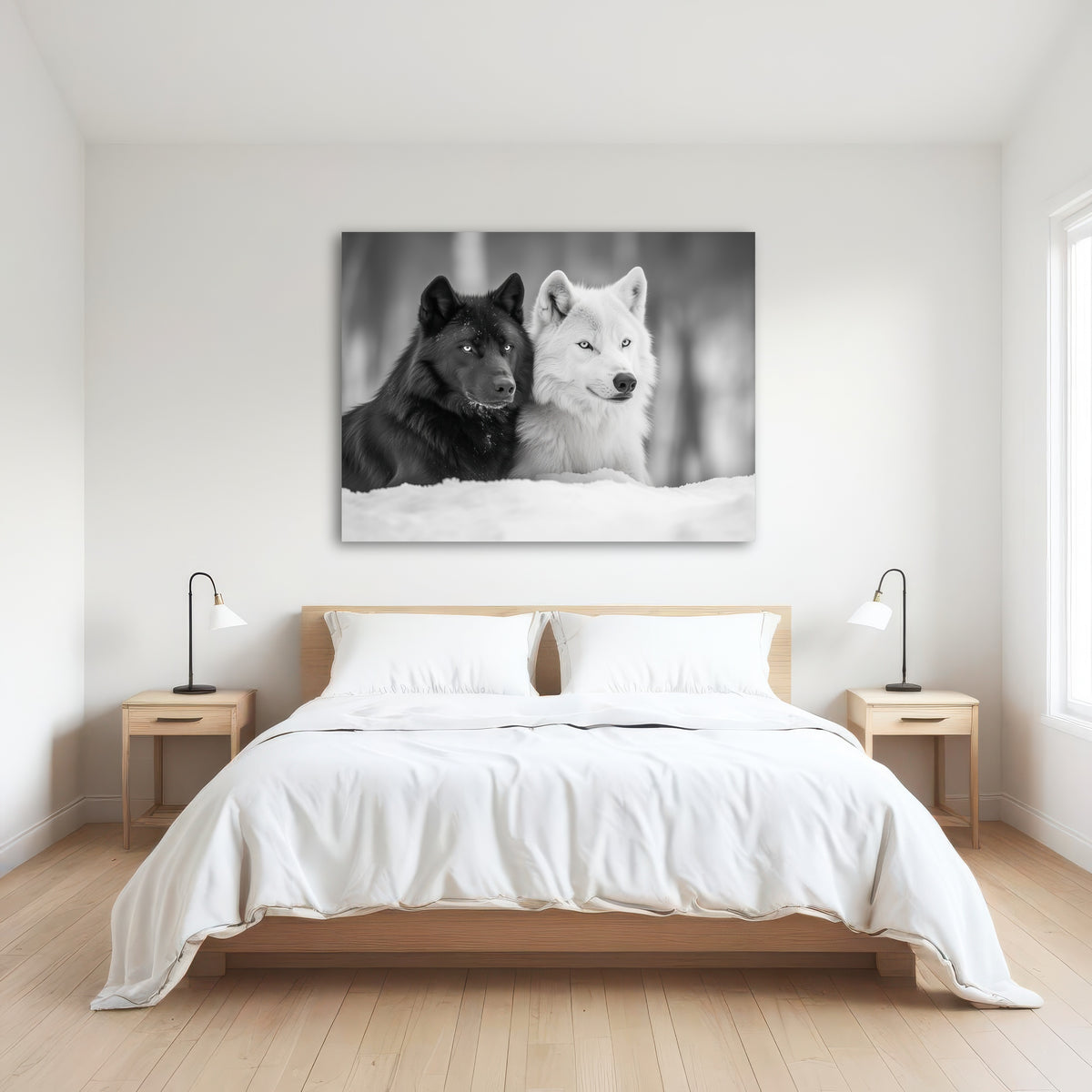 AUTO-MOCKUP ROOM | Black & White Wolves