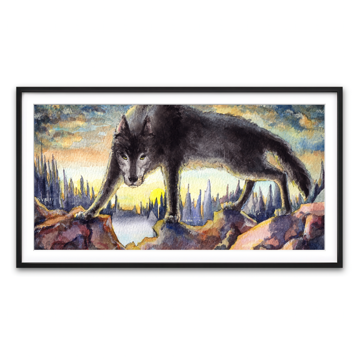 Framed Print 2x1 Black