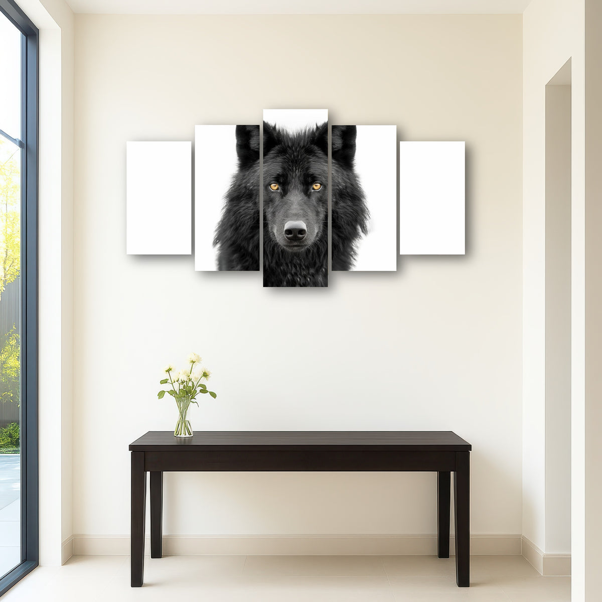 AUTO-MOCKUP ROOM | Black Wolf Portrait