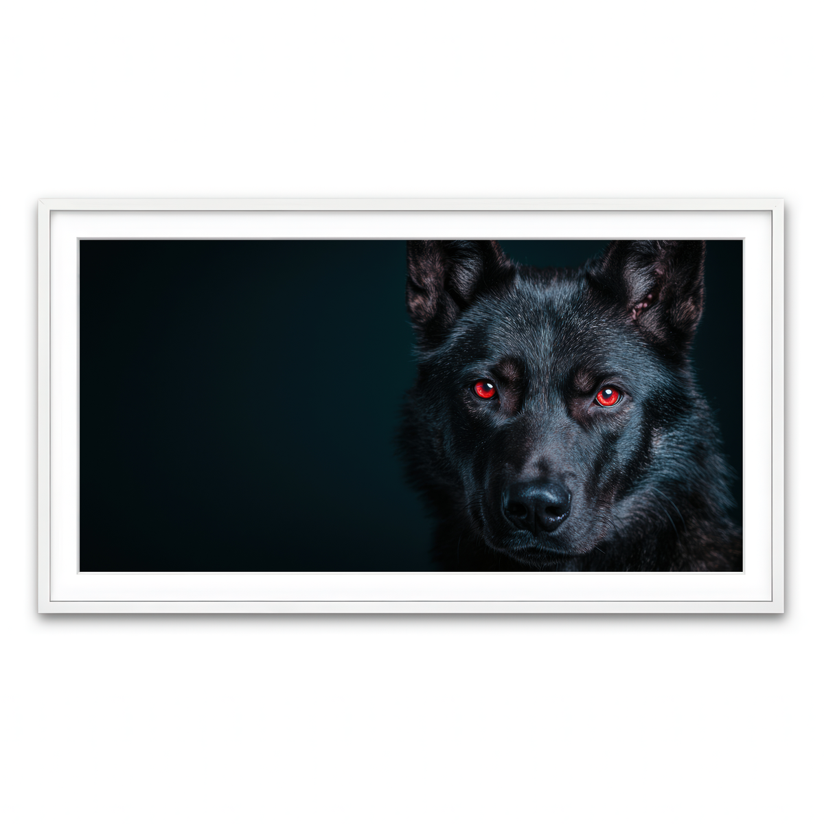 Framed Print 2x1 White