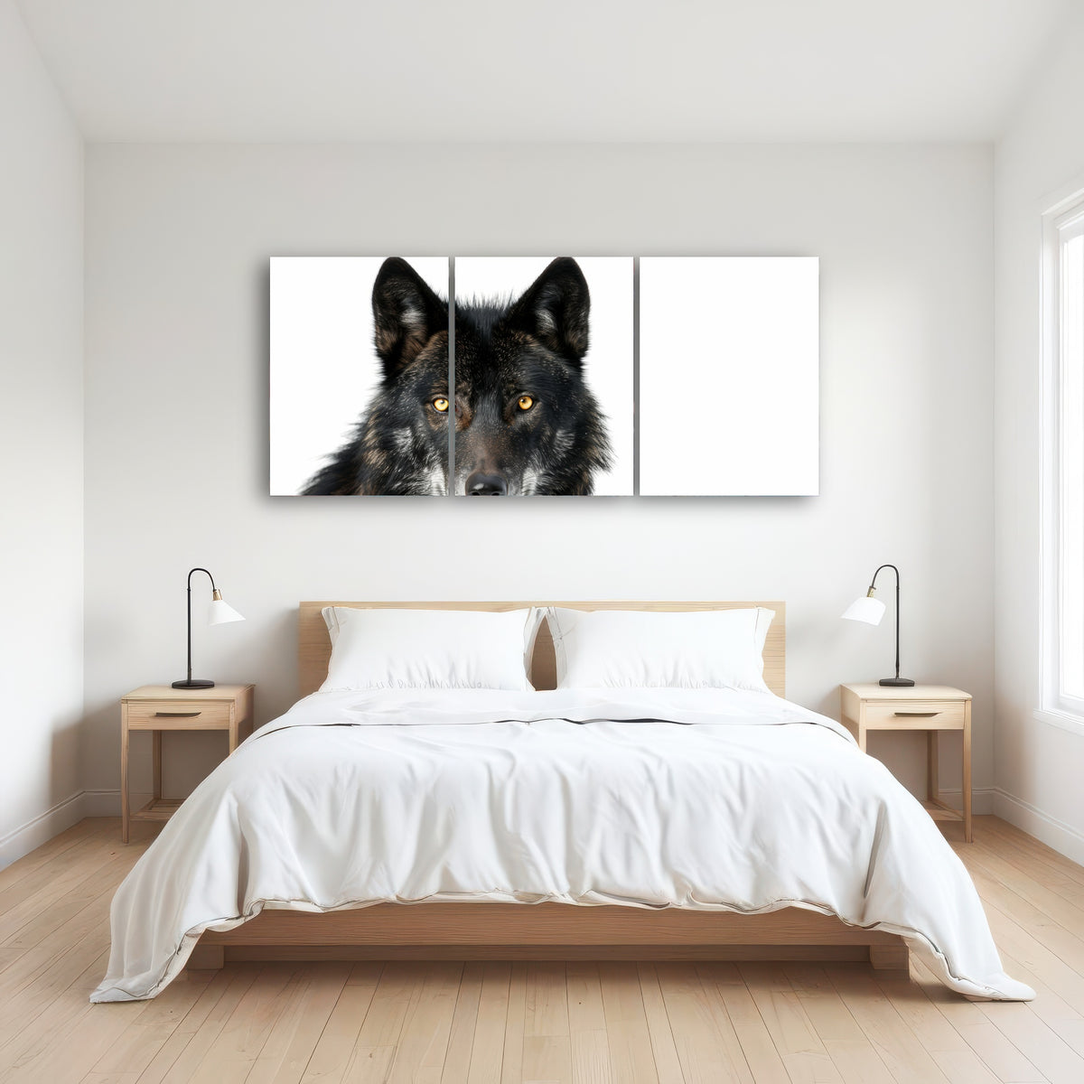 AUTO-MOCKUP ROOM | Black Wolf White Background