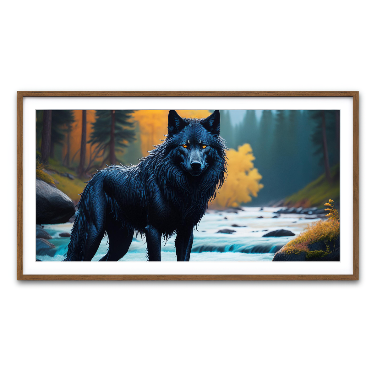 Framed Print 2x1 Walnut