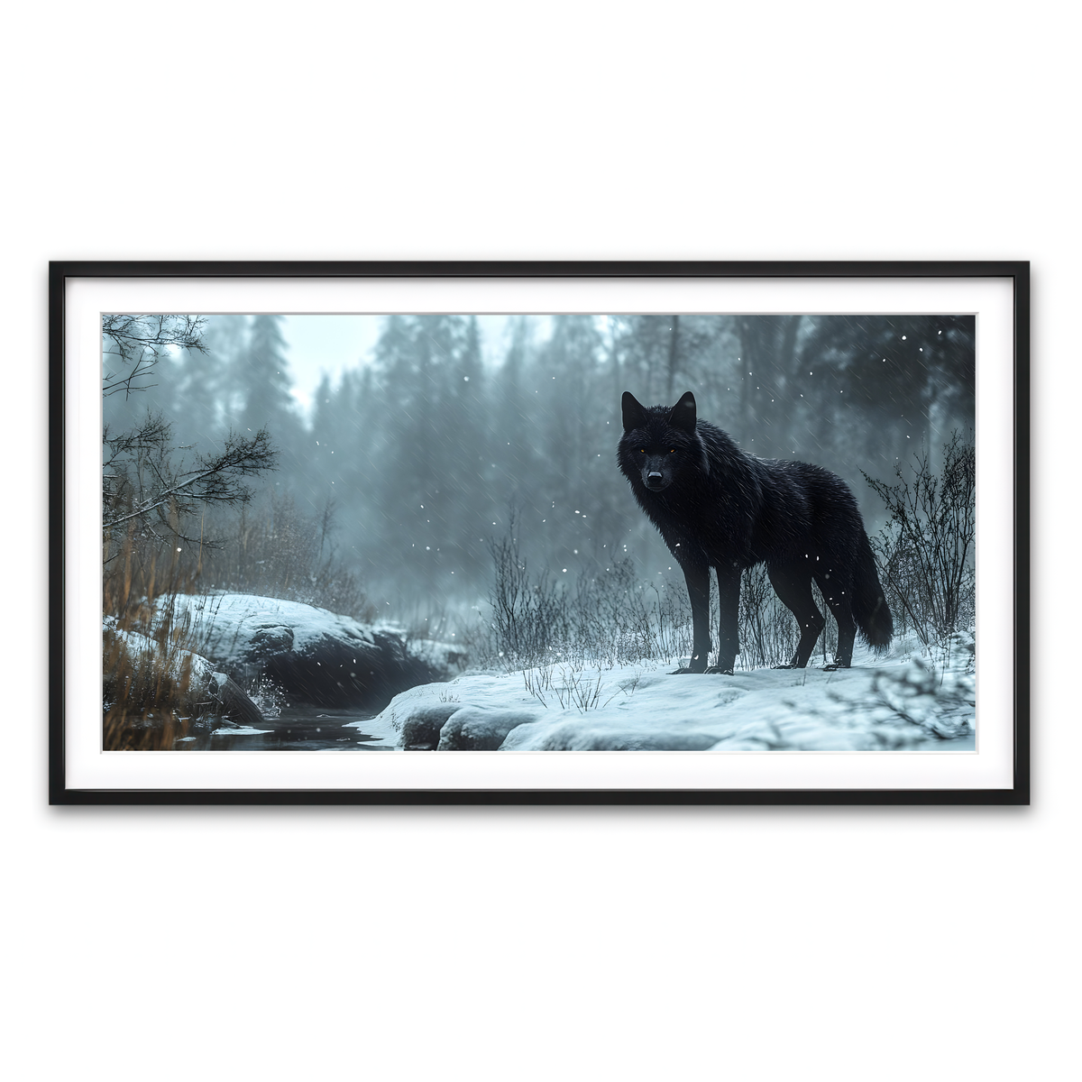 Framed Print 2x1 Black