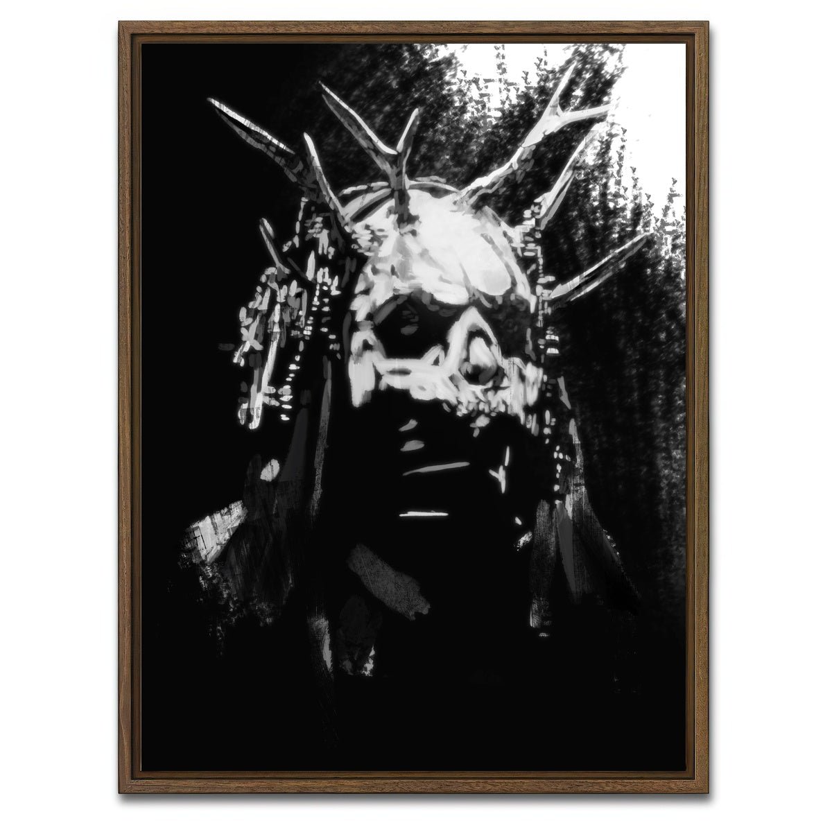 AUTO-MOCKUP WHITE | Black | 1 Piece | Walnut Framed Canvas | group=3x4